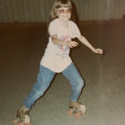 Sara Hall is a whiz on roller skates.